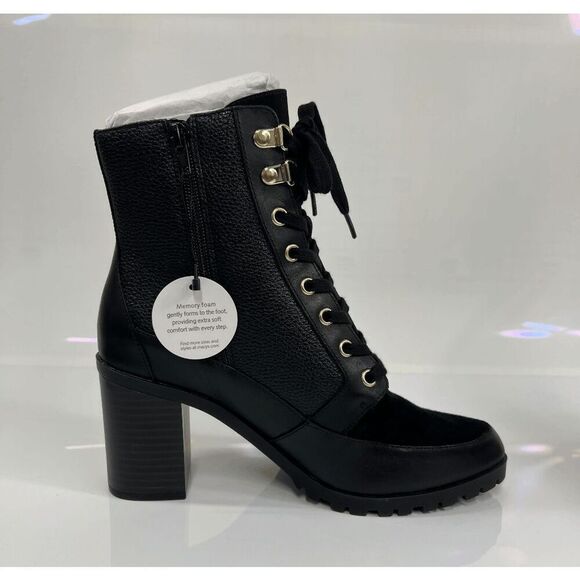 Giani Bernini Women's Keeryn Lace-up Lug Sole Booties - Black 8.5M - Picture 4 of 9